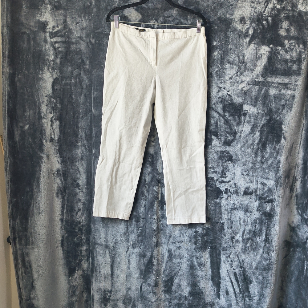 Escada Women's 38 White Cropped Pants